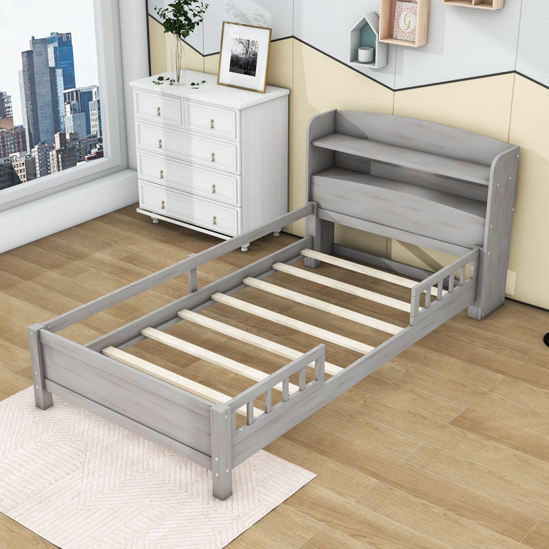 Incera Low Profile Standard Bed, Twin, Antique Gray