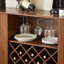 Buffets modernes avec rangement réglable, conception en bois de noyer
