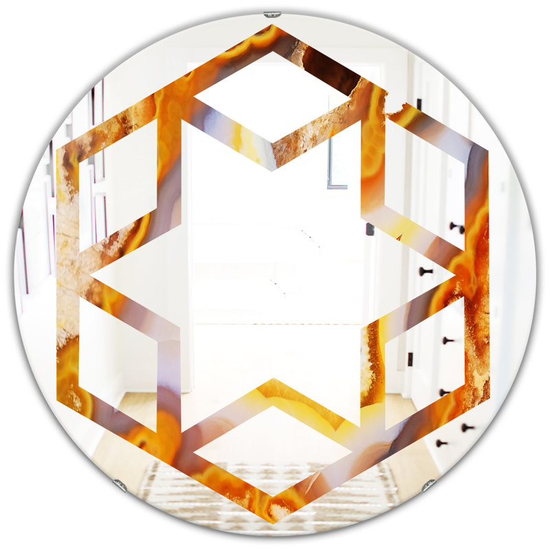 Miroir de salle de bain éclectique, H 23,6 po x l 23,6 po