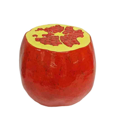 Multi-Purpose Pomegranate Resin Stool 13.4", Oversized Side Table Plant Stand For Garden Indoor Outdoor Spaces by East Urban Home