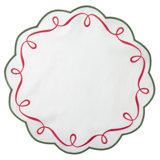 Ribbon Twirl Cotton Blend Scalloped Placemats