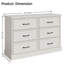 Commode à 6 tiroirs Farmhouse, commode à 6 tiroirs de 47 po de largeur avec base robuste, meuble télé en bois pour chambre d'enfant-315351472