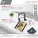 Versa STYLISH 15 inch Workstation Single Bowl Undermount 16G Kitchen Sink with Built in Accessories