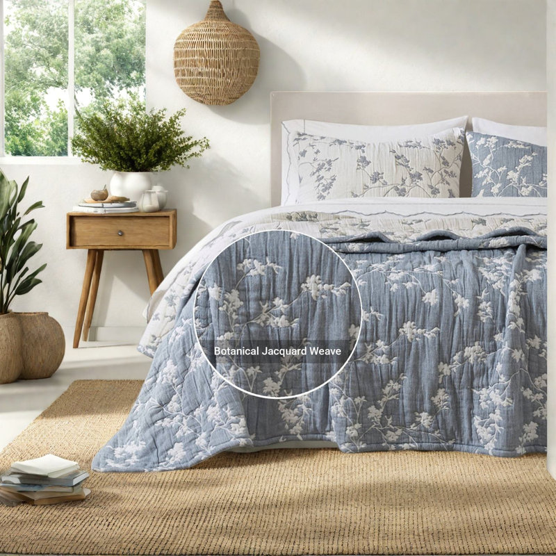 Ensembles de literie en coton de qualité supérieure, courtepointe moderne en jacquard 3 pièces pour la maison