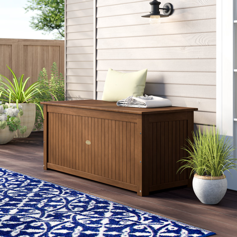 WFX Utility 133cm W Deck Box in Brown/Acacia Wood