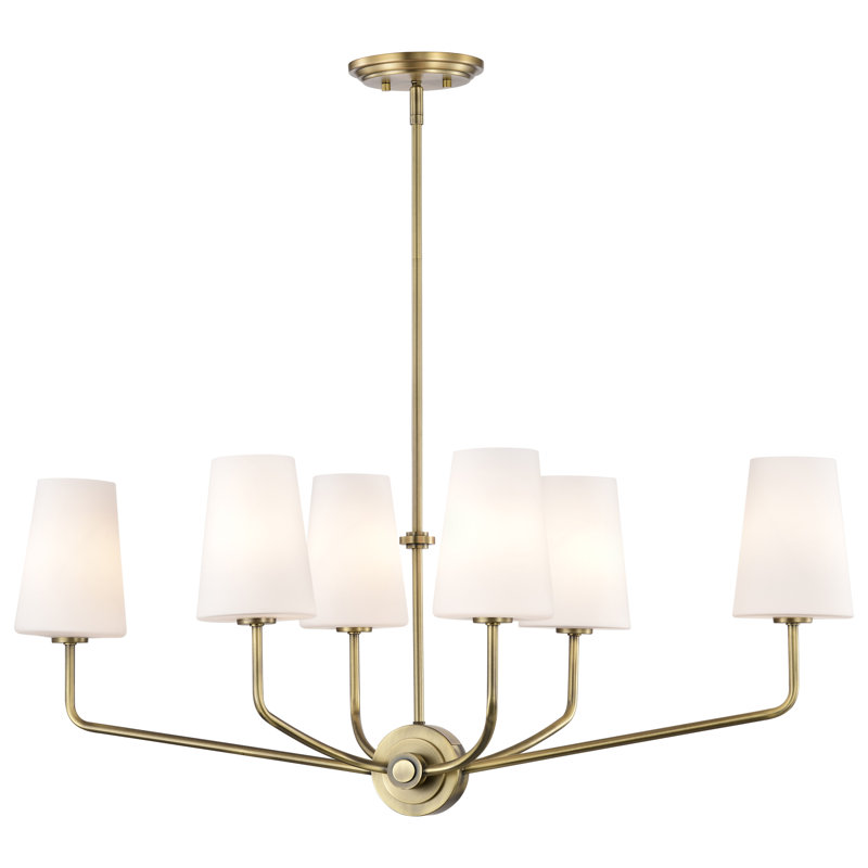 Lustre classique 6 lumières à abat-jour Apsara