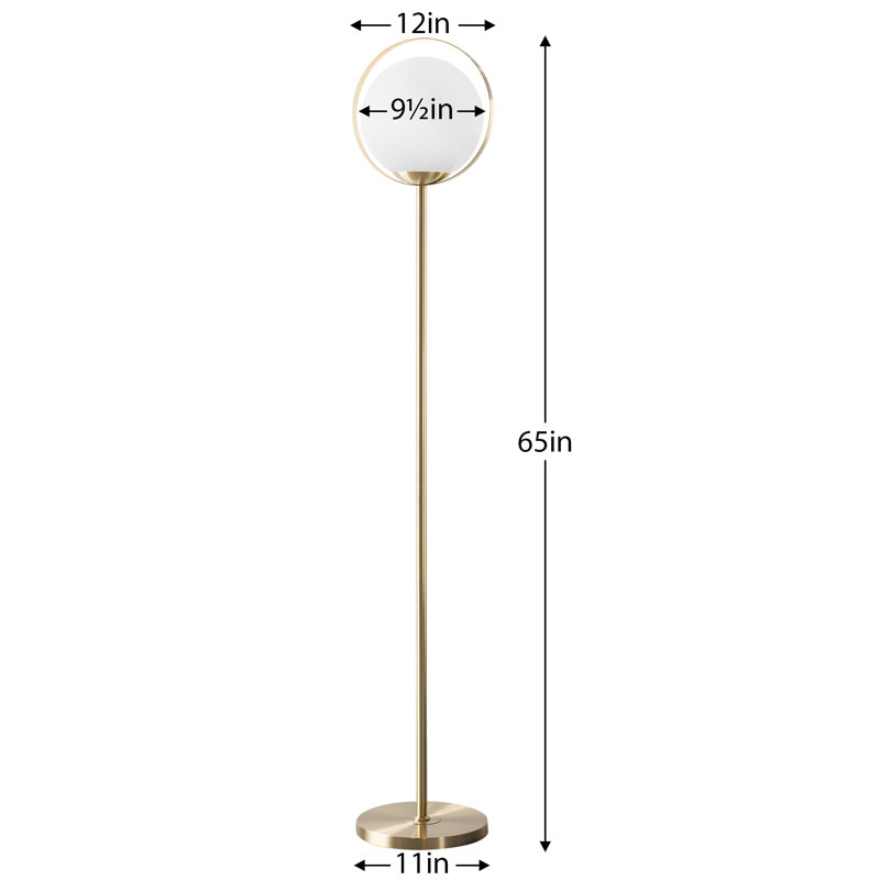 Lampe sur pied en verre givré Halo
