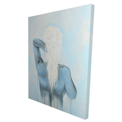 Dreamy Woman Blue Canvas Art | Elegant Home Decor Piece
