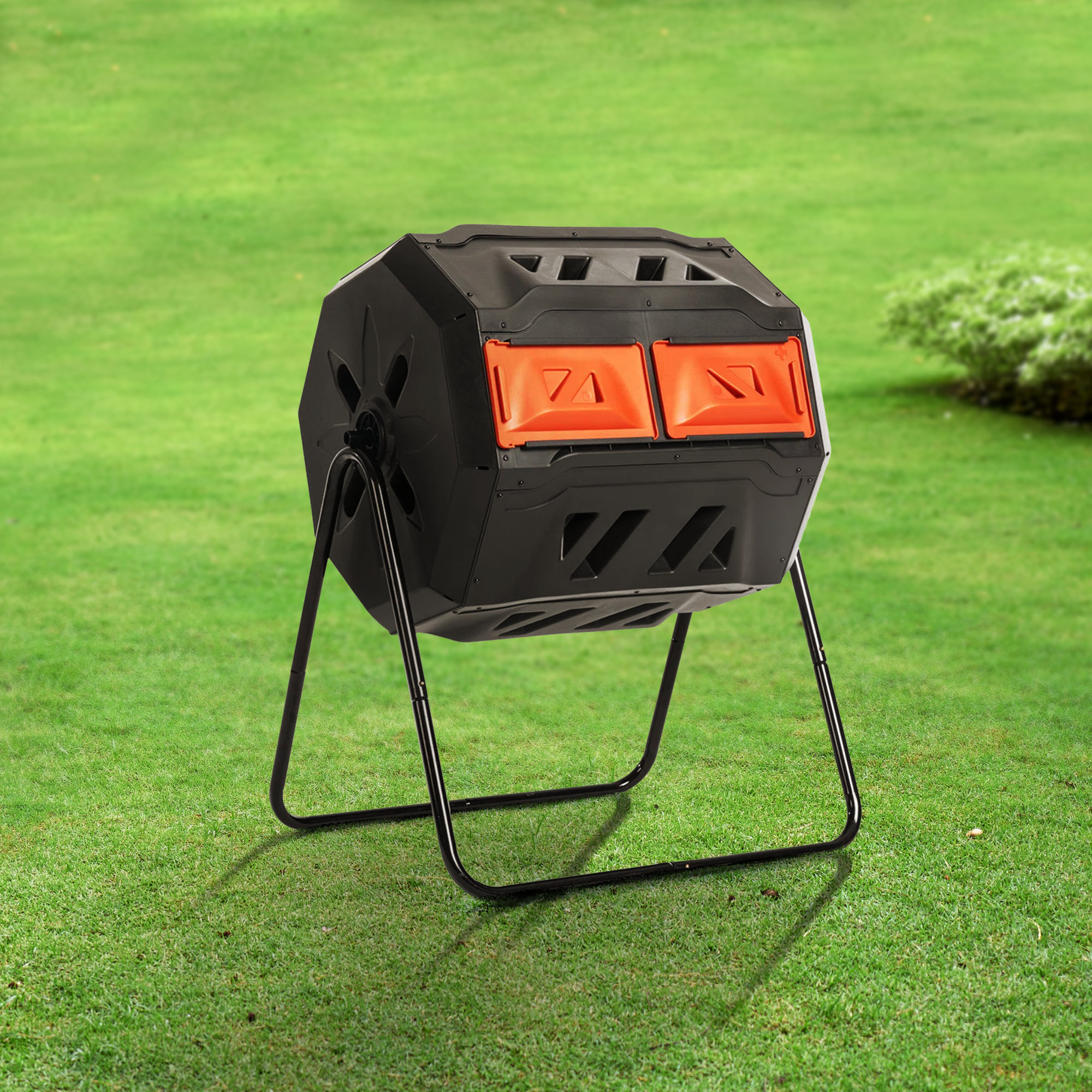 Bme Dual Chamber Rotating Composter Tumbler Outdoor & Reviews - Wayfair ...