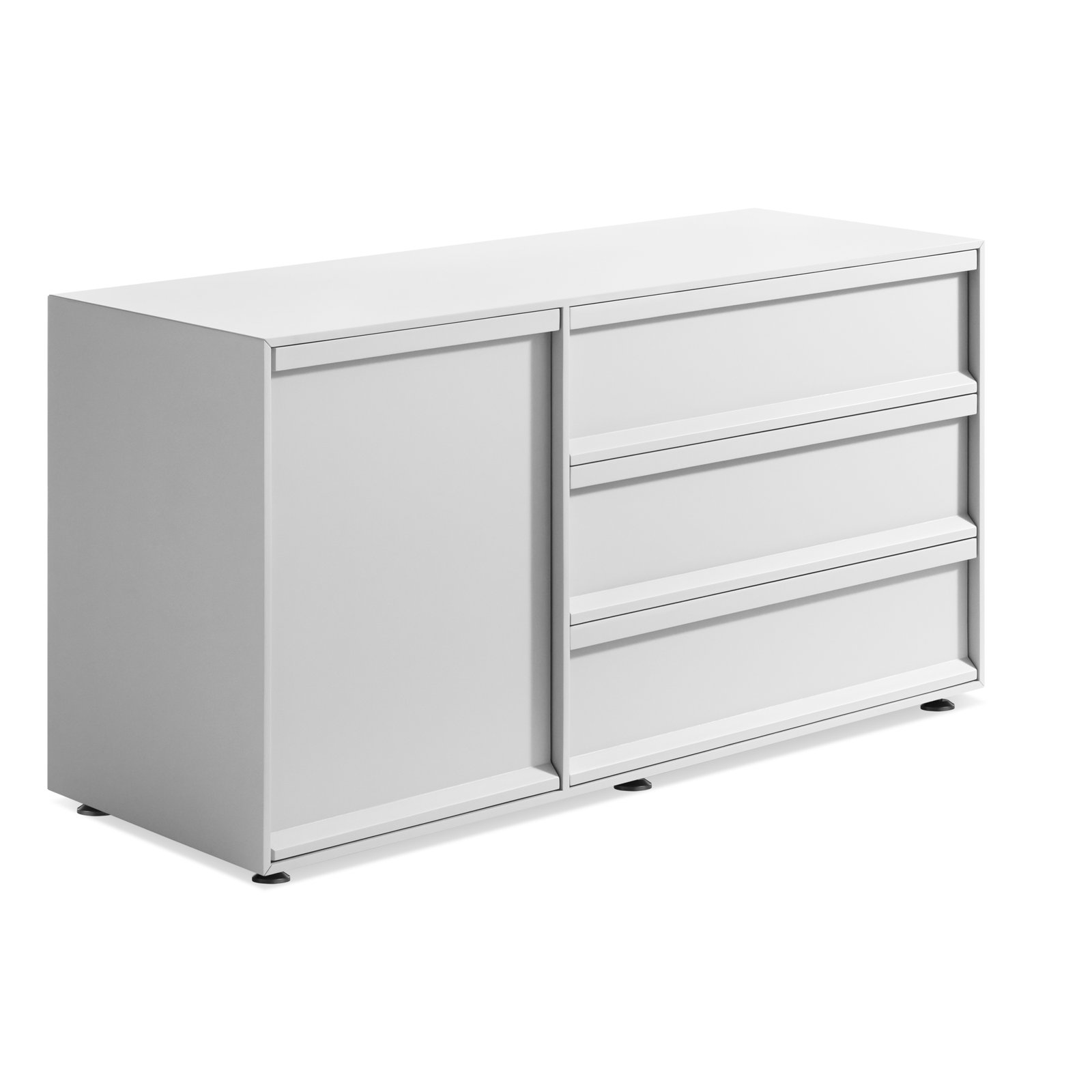 Superchoice 1 Door/3 Drawer Credenza, White