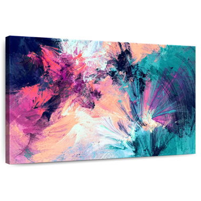 Avery rose et bleu abstrait