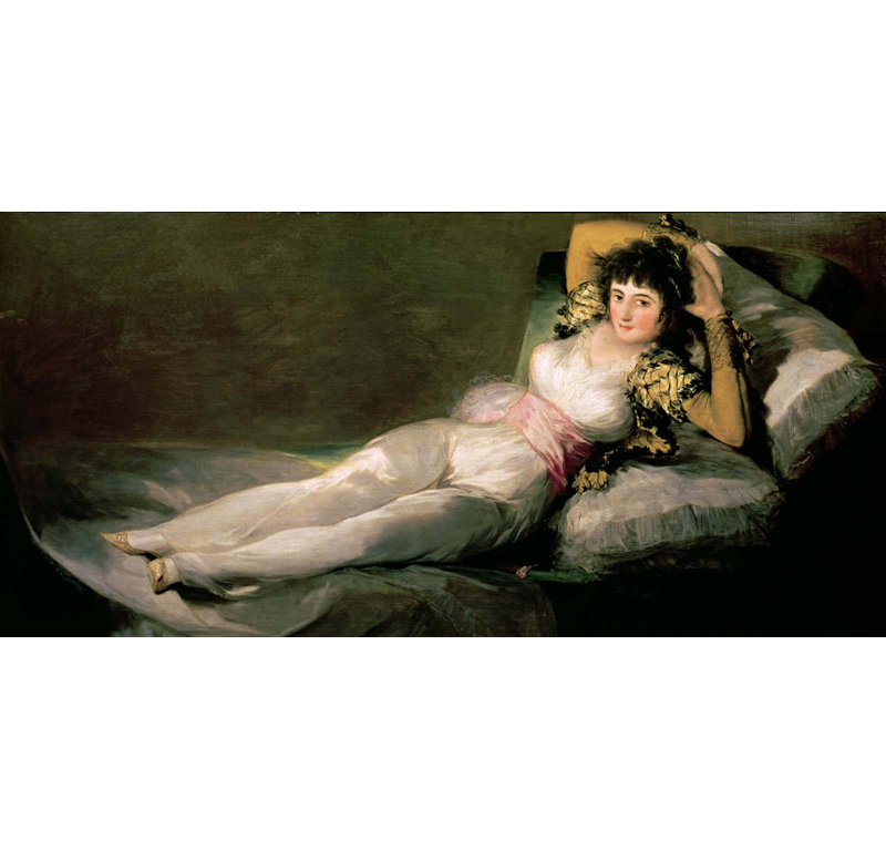 Décalcomanie murale Goya La Vêtue Maja (19e), H 23 po x l 48 po