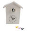 White Minimalist Cuckoo Wall Clock