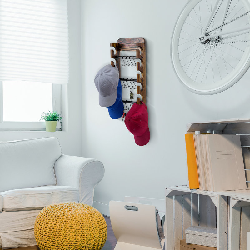 Wall Mounted 3 Tier Hat and Accessories Hooks