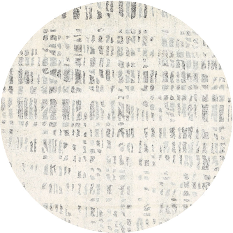 Abstract Indoor Rug, Round 7'