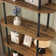 5 Tier Bookcase Arched Display Racks Tall Bookshelf Freestanding Open Storage Shelf