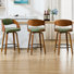 Ensemble de 3 tabourets de bar pivotants modernes en similicuir (ensemble de 3)