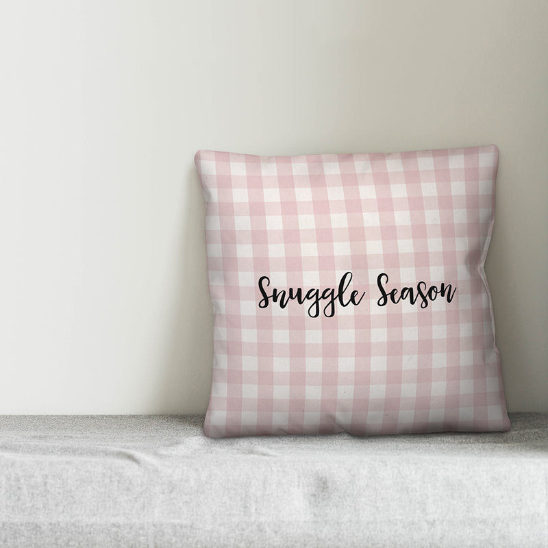  Coussin Snuggle Season, Rose / Noir, Housse de coussin