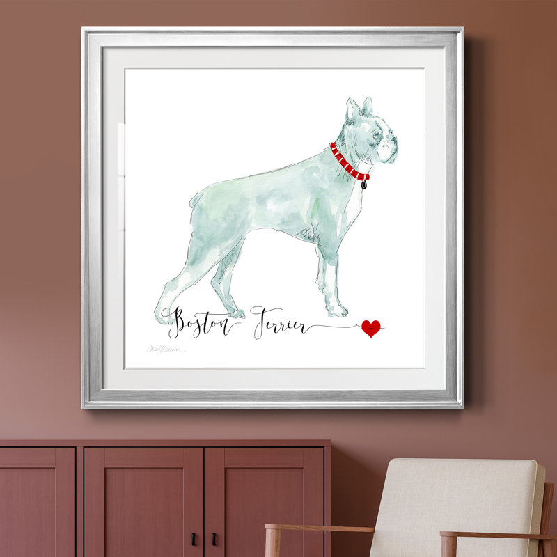 «Must Love Boston Terriers», reproduction d'art sur papier encadrée, H 30,5 po x l 30,5 po x P 1,5 po