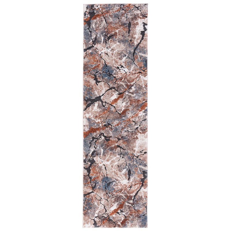 Cyrus Shag Performance Abstract Rug, Runner 2'2" x 7'9"