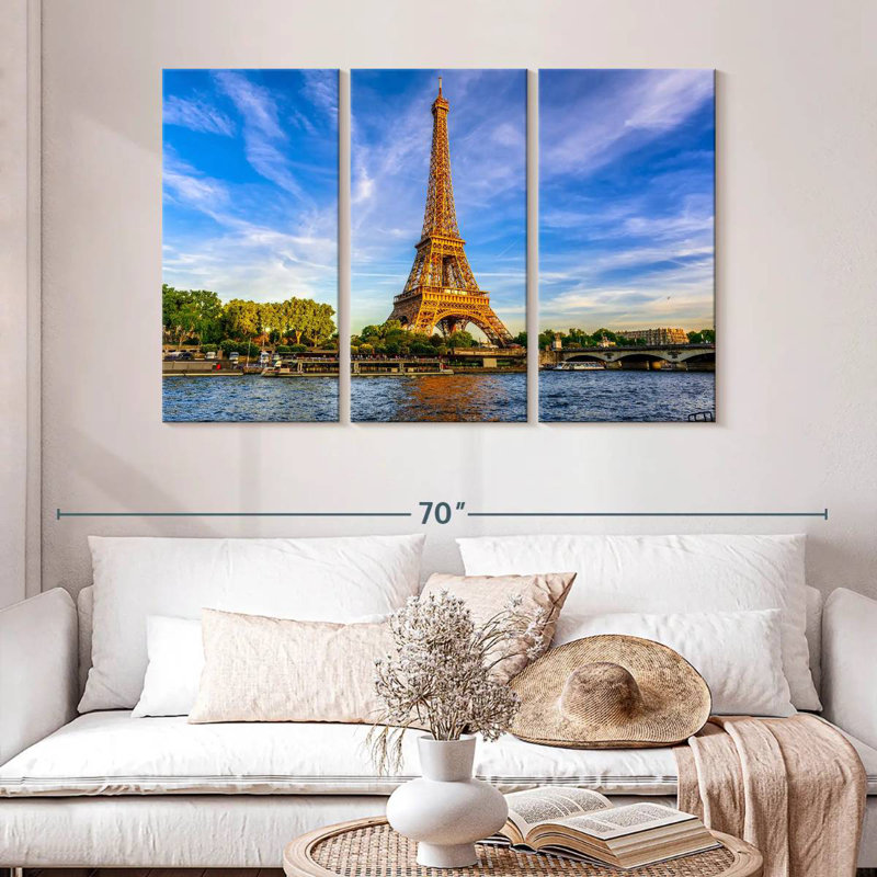 Hannes River Seine Eiffel Tower, 32" H x 50" W