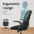 Azaryia Ergonomic Mesh Commercial Office Chair With Flip-Up Armrest-28317616-28317623
