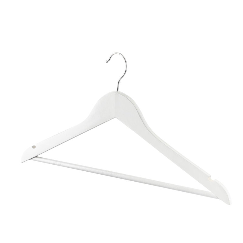 Wooden Clothes Hanger, White