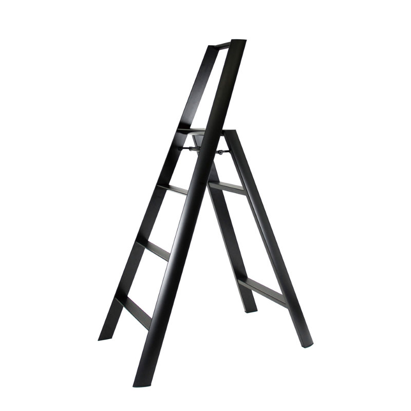 Marchepied 5,5 po à 4 marches en aluminium, Noir