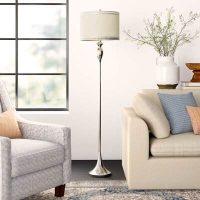 Three Posts™ Wilder 62.5'' Polished Chrome Traditional Floor Lamp ...