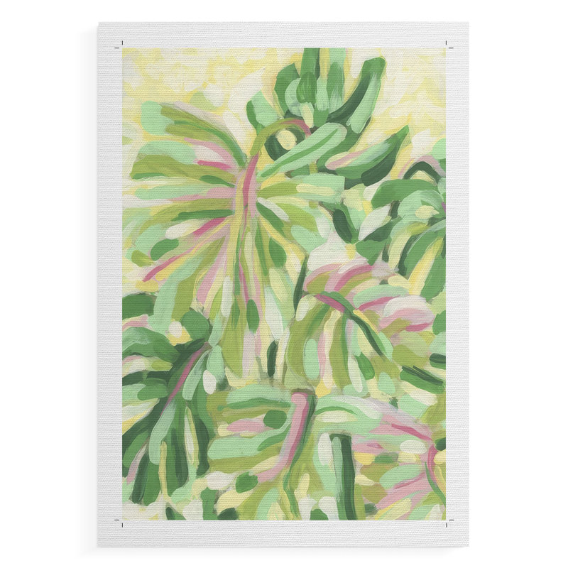 Expressive Palms II - Impression sur toile seulement - NON CADRE, H 12 po x l 8 po