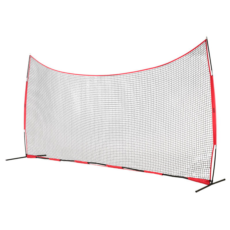 Barricade Backstop Net, Ball Sports Barrier Netting, Portable Practice, 123" H x 244" W x 55" D