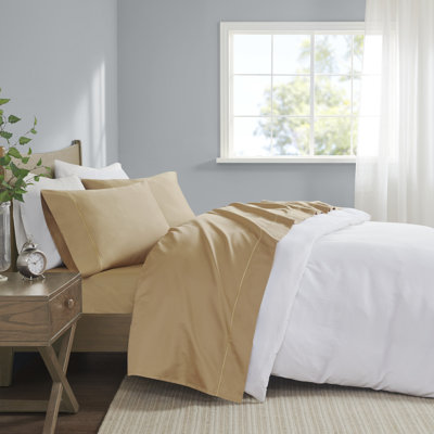 600 Thread Count Pima Cotton Gold 100% Cotton 4-Piece Cal King Sheet Set