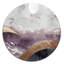«Ocean Waves Fluidité In Marble I», art mural rond en marbre abstrait-88629277