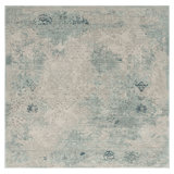 Tedesco Abstract Area Rug in Ivory/Blue