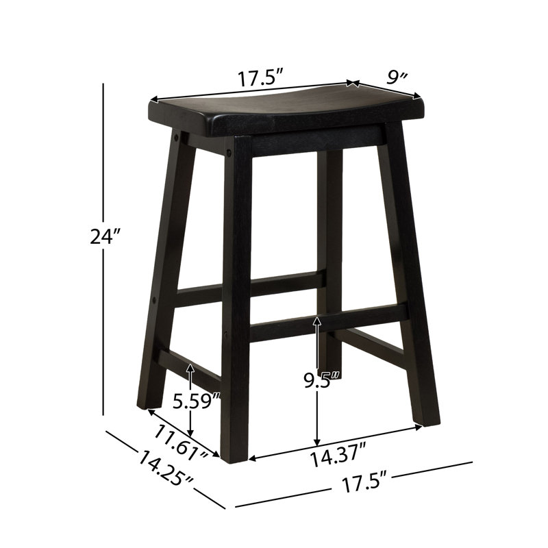 Tabouret 24 po, Noir