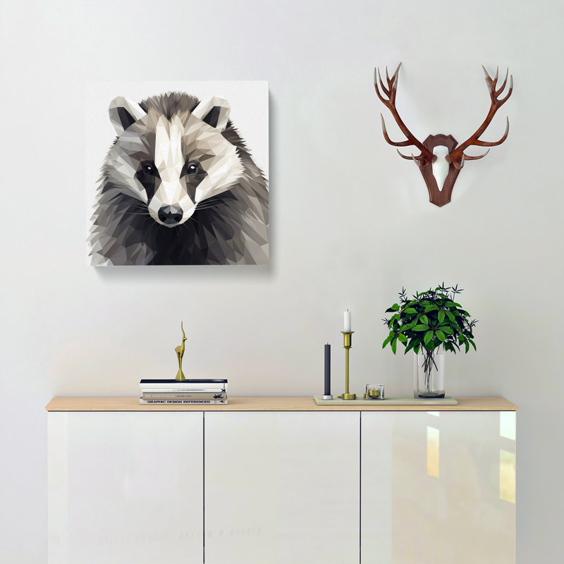 Badger Geometric No.1 - No Frame Print, 35cm H x 35cm W x 3cm D
