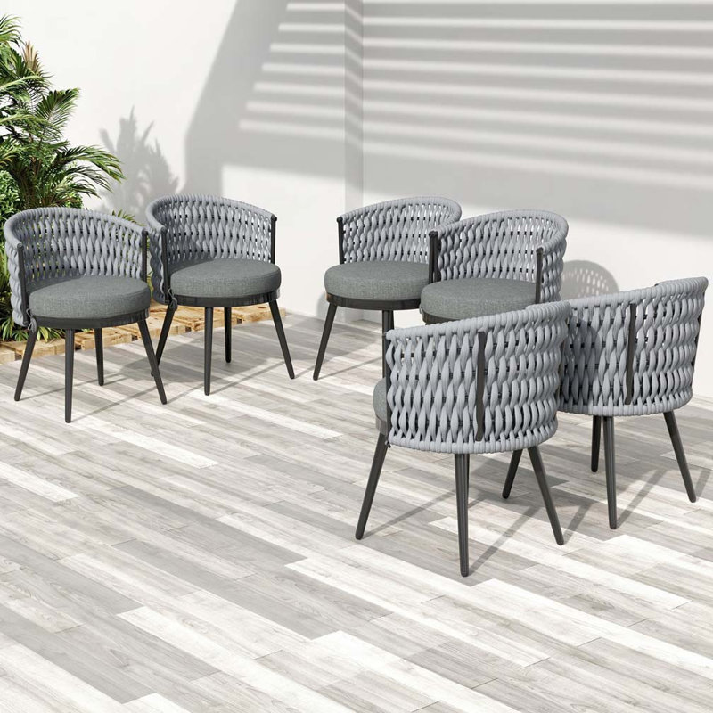 Chaise de patio d'extérieur, Gris clair