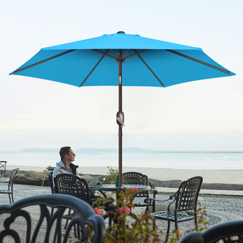 Parasol Shadan avec contrepoids inclus, Bleu