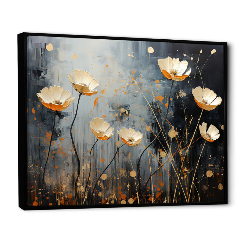 Gilded Garden Blooming Meadows I, H 34 po x l 44 po x P 1,5 po, Cadre flottant noir