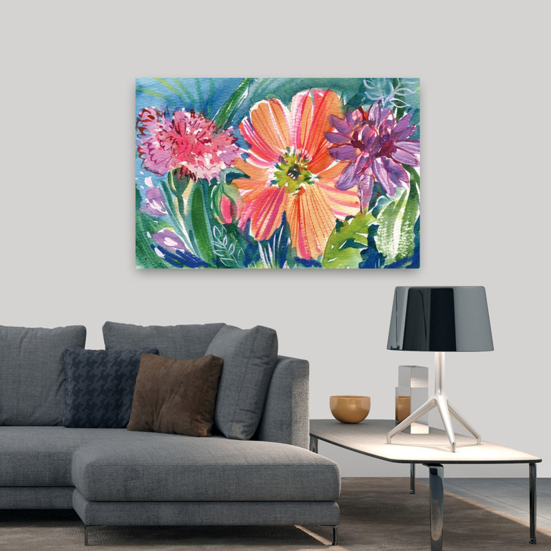 Fleur secrète, art floral, H 48 po x l 32 po
