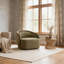 Chaise d'appoint courbée moderne pour le salon avec siège rembourré-272795131
