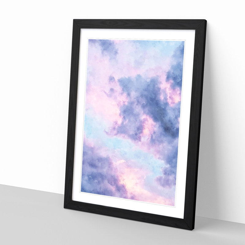 The Purple Clouds - Picture Frame Painting Print, Black Framed, 87cm H x 62cm W x 2cm D