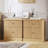 Mid-Century Modern Fluted Nightstand with 2 Drawers, Brown Wood Grain Bedside Table, Vintage Metal Handle, Space-Saving Storage for Bedroom, Living Room-1067072679