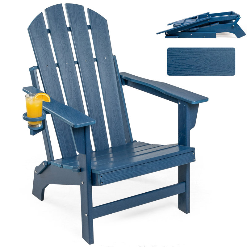 Chaise Adirondack pliable pour l'extérieur, Marine, 1