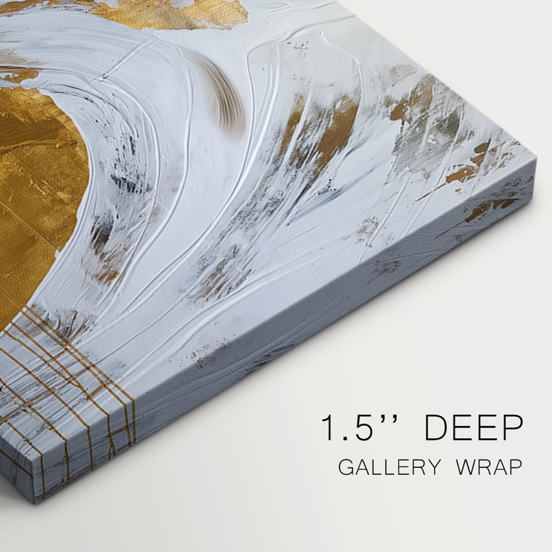 ABSTRACT Series CDXLV III - Toile tendue sur mesure avec châssis - 3 pièces, H 27 po x l 54 po