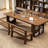 Tan Rectangular Solid Wood desk-506415809