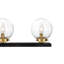 Lustre linéaire à 4 lumières globes Global View