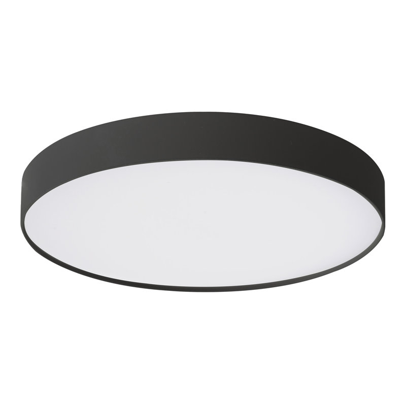 Rynn 7-in Black dimmable LED Flush Mount, Matte Black