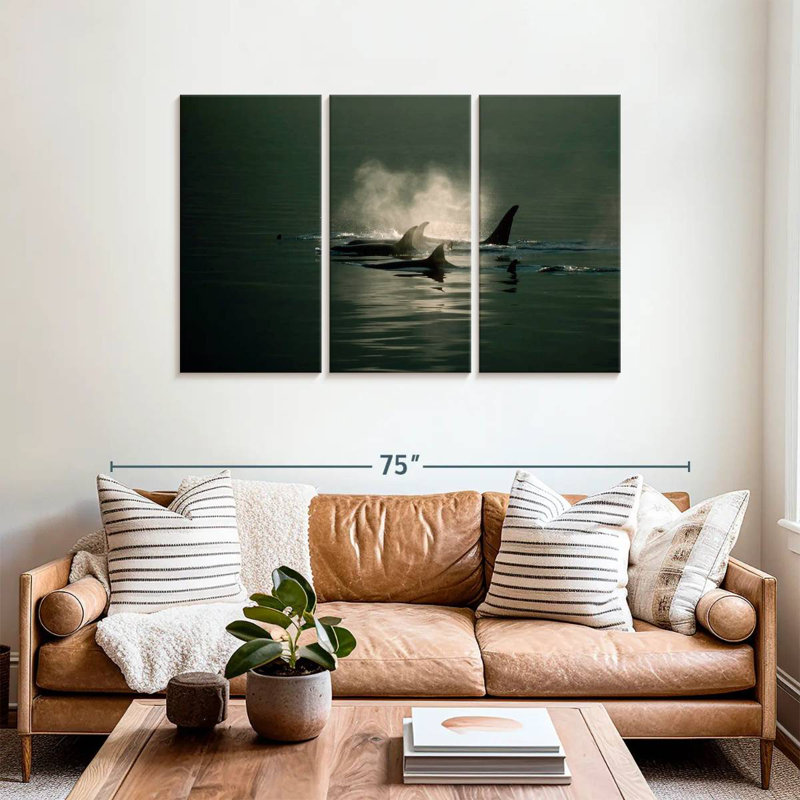 Brampt Orca Whale Pod, 32" H x 50" W