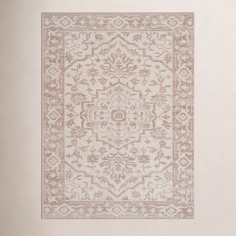 Bellecourt Machine Washable Area Rug, Rectangle 6' x 9'